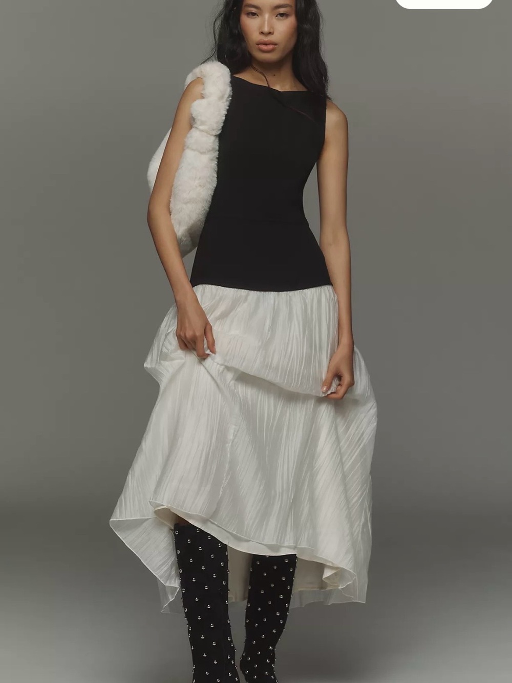 Kourt Black and white dress